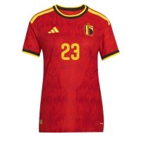 Camiseta Bélgica Michy Batshuayi #23 Primera Equipación Replica Mundial 2026 para mujer mangas cortas